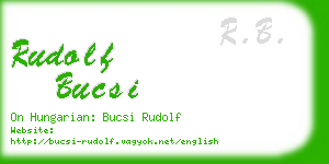 rudolf bucsi business card